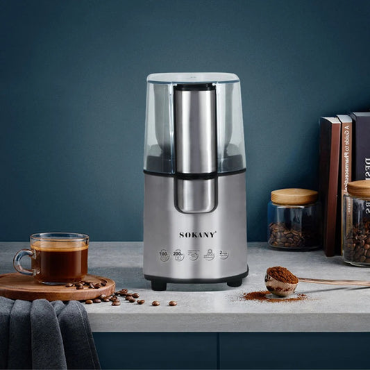 SOKANY – moulin à café électrique, en acier inoxydable