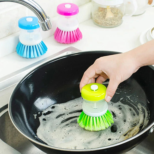 Hydraulic Add Liquid Soap Dispenser Washing Brush