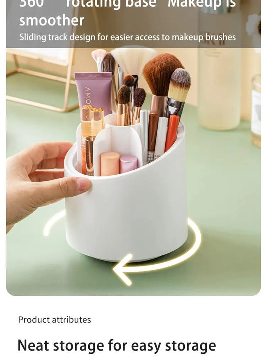 Rotating Makeup Brush Storage Box Portable Multifunction Dust Proof