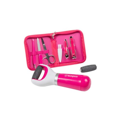 Set 9p Râpe électrique rechargeable et trousse manucure pédicure