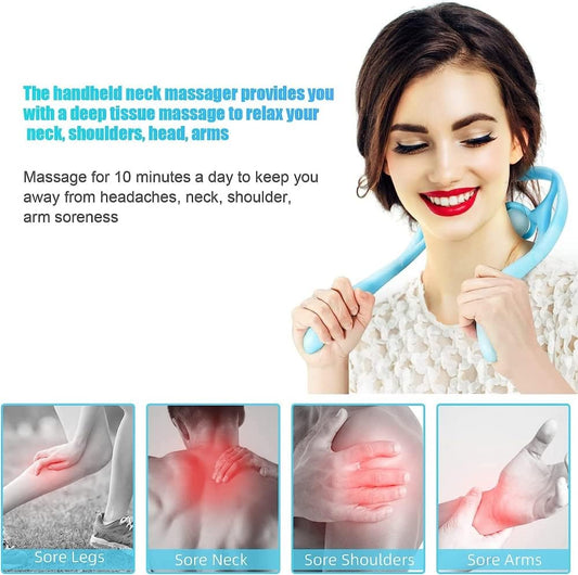 Softball Golf Balls Neck Massager - Blue - Soxiang