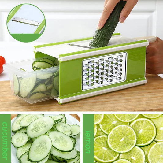 Multi-Function Cookware Set with Container Box Vegetable Cutter, Grinder, Slicer