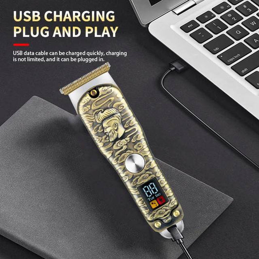 Kemei – tondeuse à cheveux professionnelle en métal, Rechargeable, sans fil, Mini lame en T, zéro Machine de découpe, KM-077