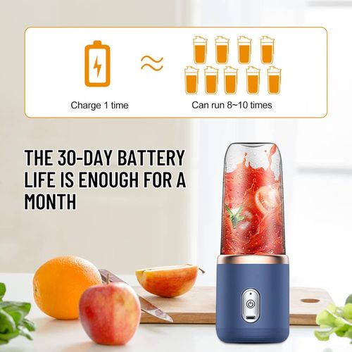Mixeur Blender portable Rechargeable avec deux tasses et 6 Lames