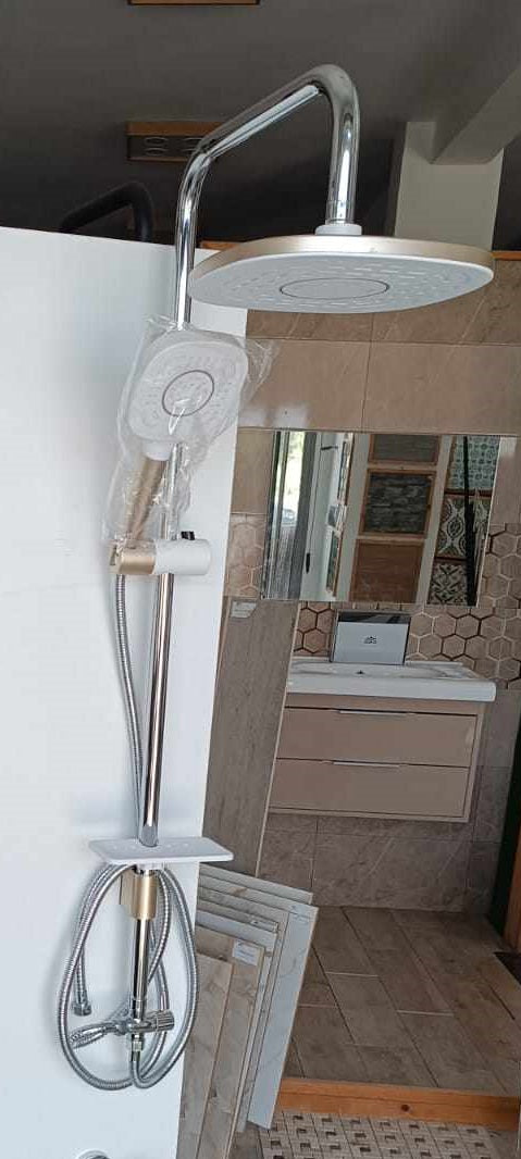 Colonne de douche - Coral Blanc Doré
