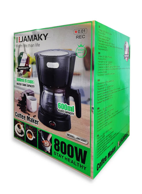 Cafetière électrique Jamaky  - 6 Tasses - 0,6Litres - 800W