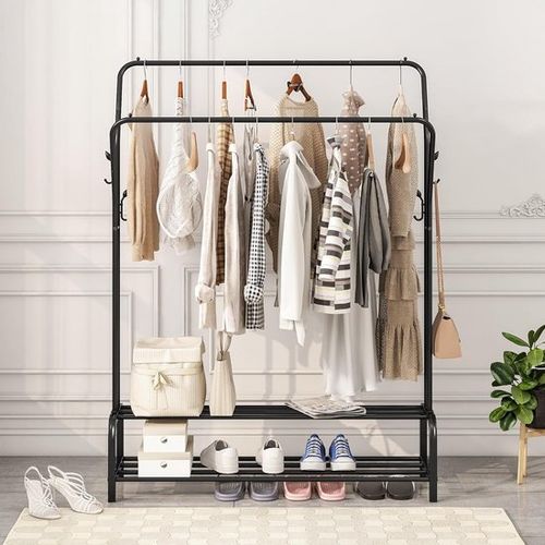 Porte-Vêtements Double Barres Extensibles - porte-chaussures