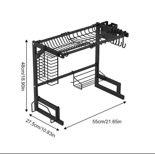 Égouttoir à Vaisselle en acier inoxydable - Noir
