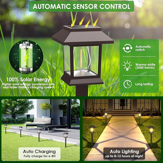 Lampe Solaire de Jardin – Éclairage Extérieur Élégant et Économique